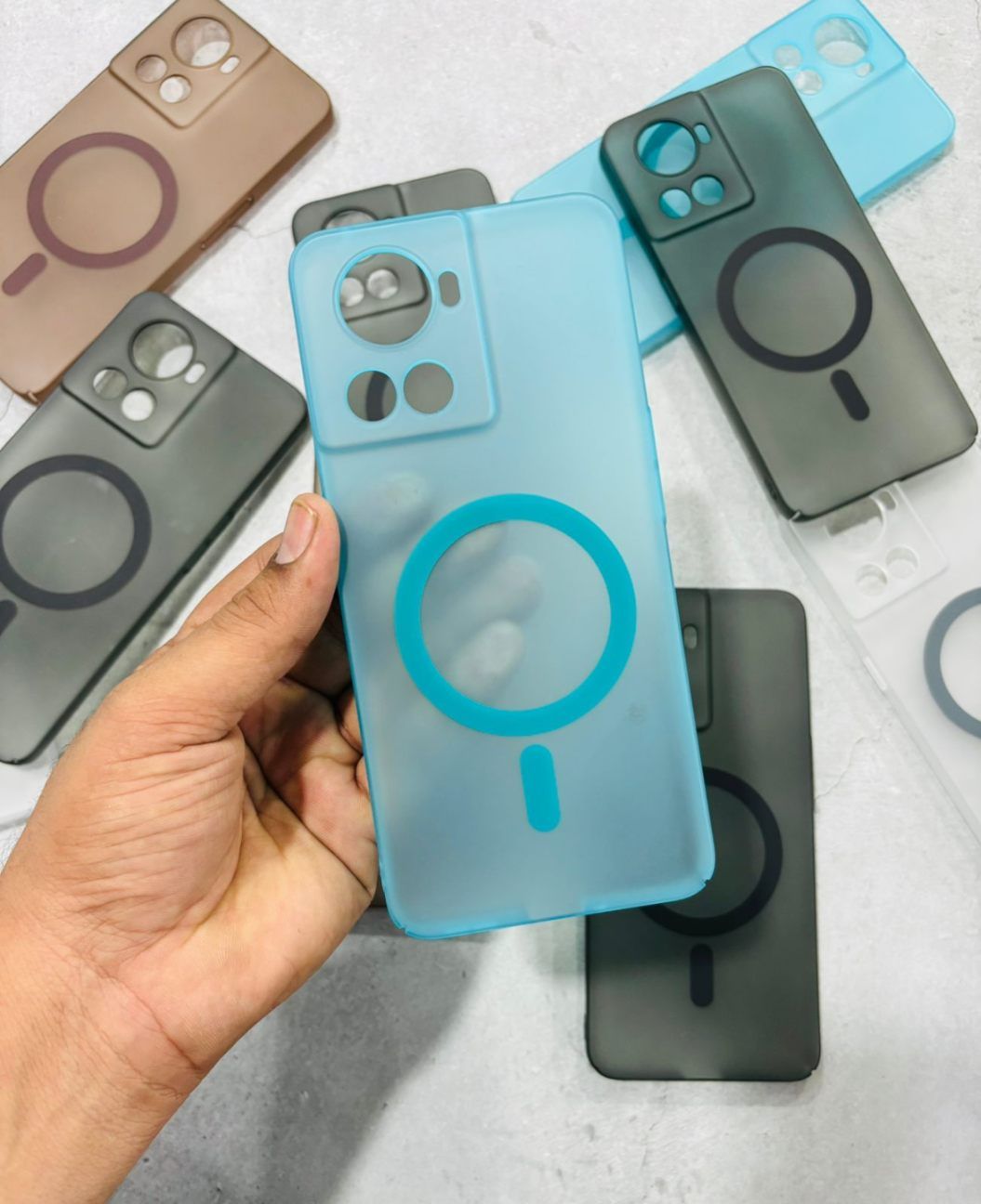 MagSafe-style matte mobile back covers in multiple colours for wholesale